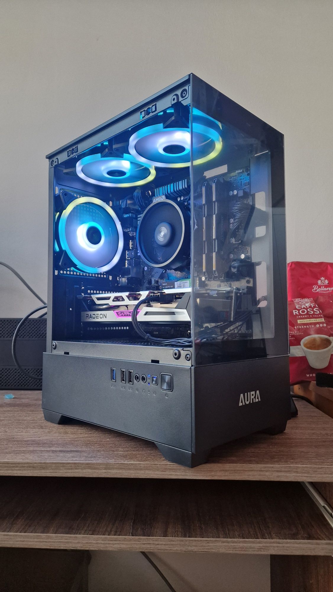 "ГАРАНЦИЯ" Геймърски компютър, Ryzen 5 5500, RX 6600XT, 16GB
