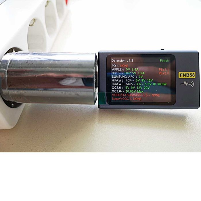 Бързо зарядно за телефон GaN, 65W, 1x USB-А 32W, 1x PD 32W