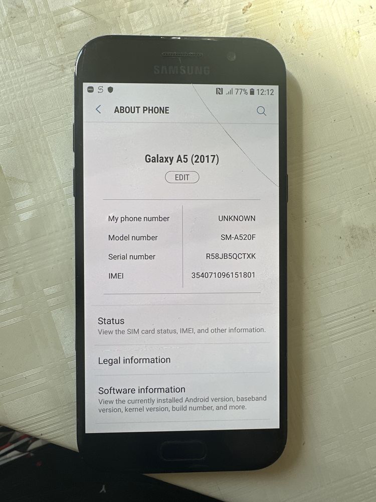 samsung a5,2017 fisurat touch