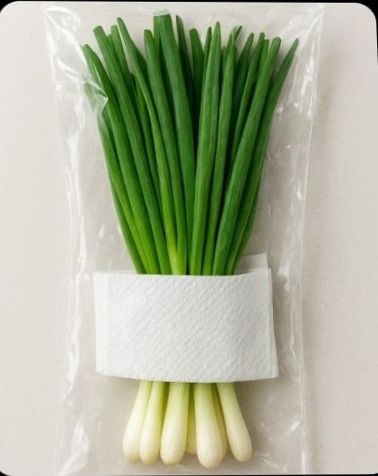 Зелёный лук сочный вкусный