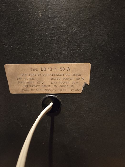 Boxe audio 50/70w ,4ohm, finlanda