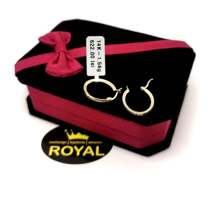 Bijuteria Royal cercei din aur 14k 1.56 gr