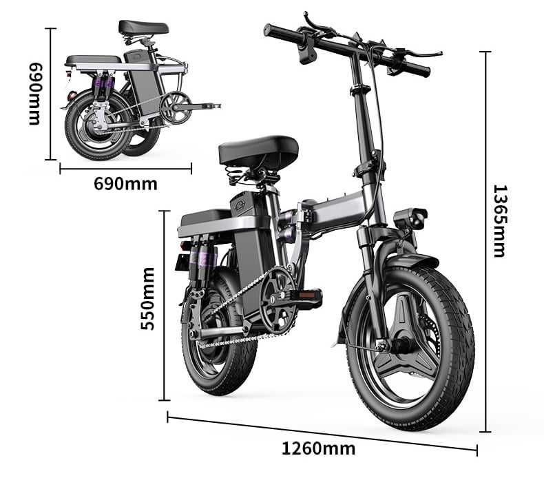 Велосипед электрический складной