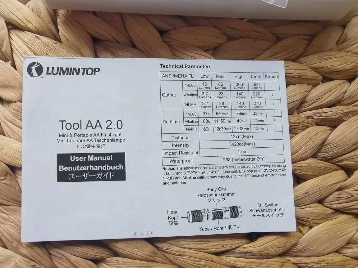 Фенер lumintop AA2