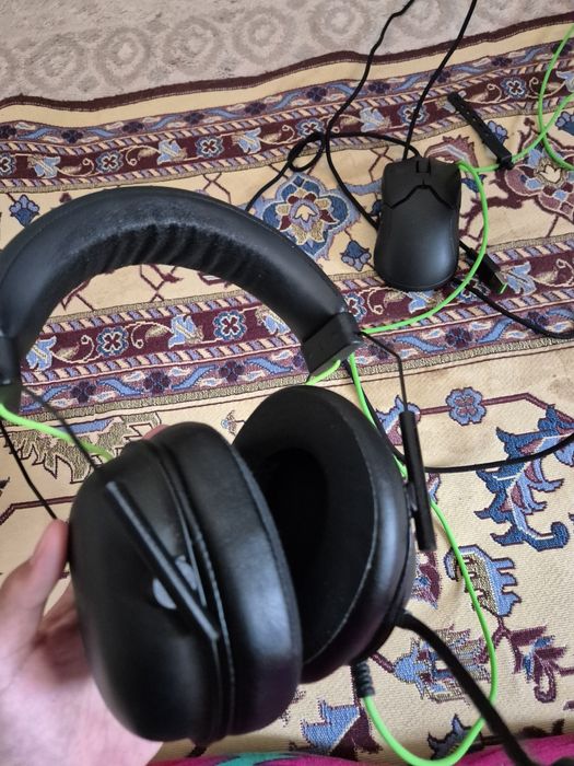 продам наушники и мышь игровую в подарок дуалшок