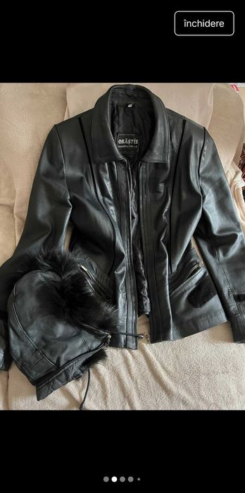 Geacă piele Orăștie marimea M-L