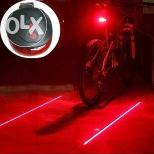 Lampa spate bicicleta cu 2 lasere si 5 LED-uri