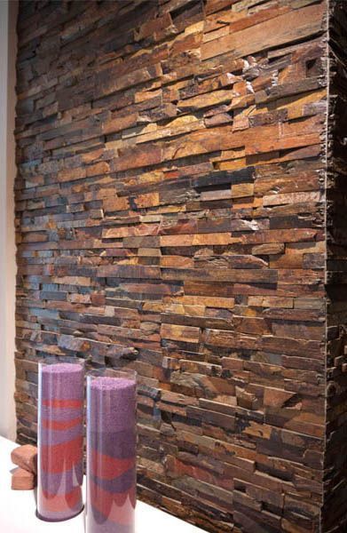 Piatra naturala/piatra decorativa interior/panel Brown 15x60cm