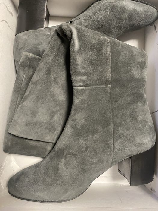 Сапоги женские замшевые