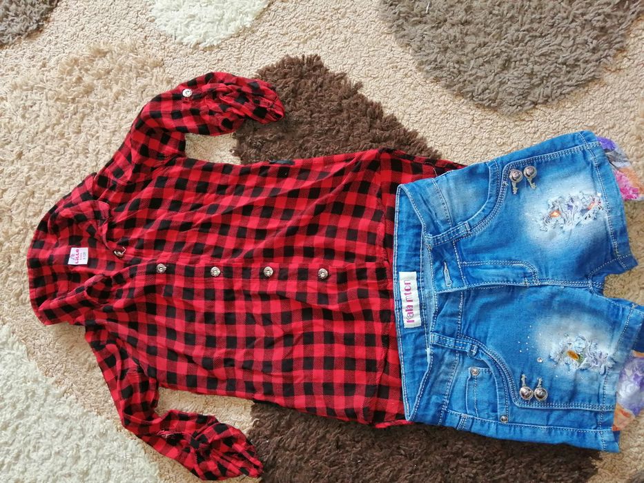 Cămașă și pantaloni scurți fetite