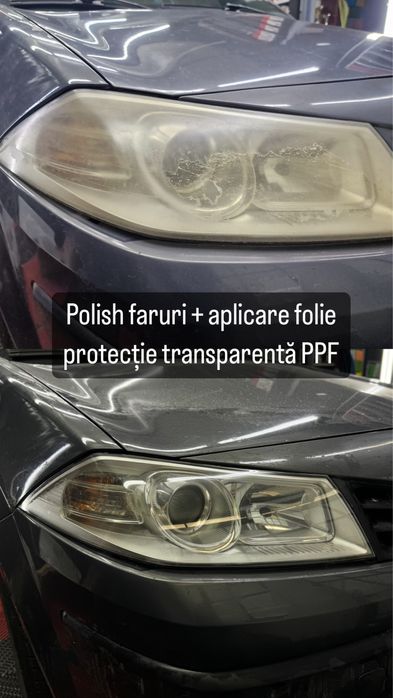 polish faruri folie protectie transparenta sau fumurie PPF