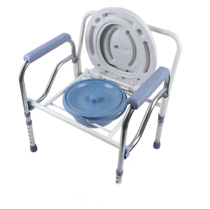Тоалетен сгъваем стол за възрастни хора и инвалиди