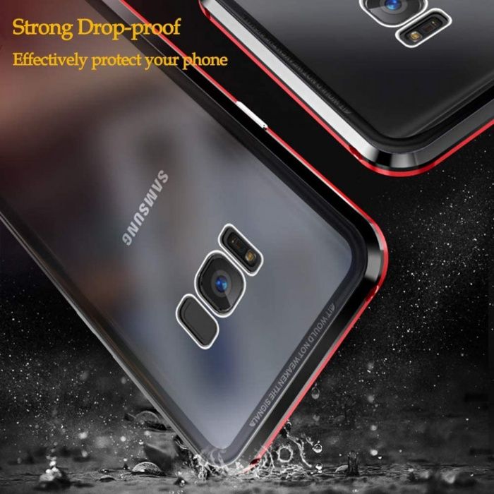 Husa Samsung Galaxy S8 , Magnetica Negru, Perfect Fit cu spate sticla