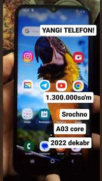 Galaxy A03 core 2022 dekabr