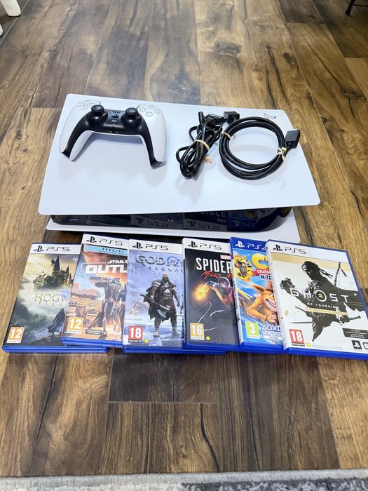 Playstation 5 disk edition + 6 игри