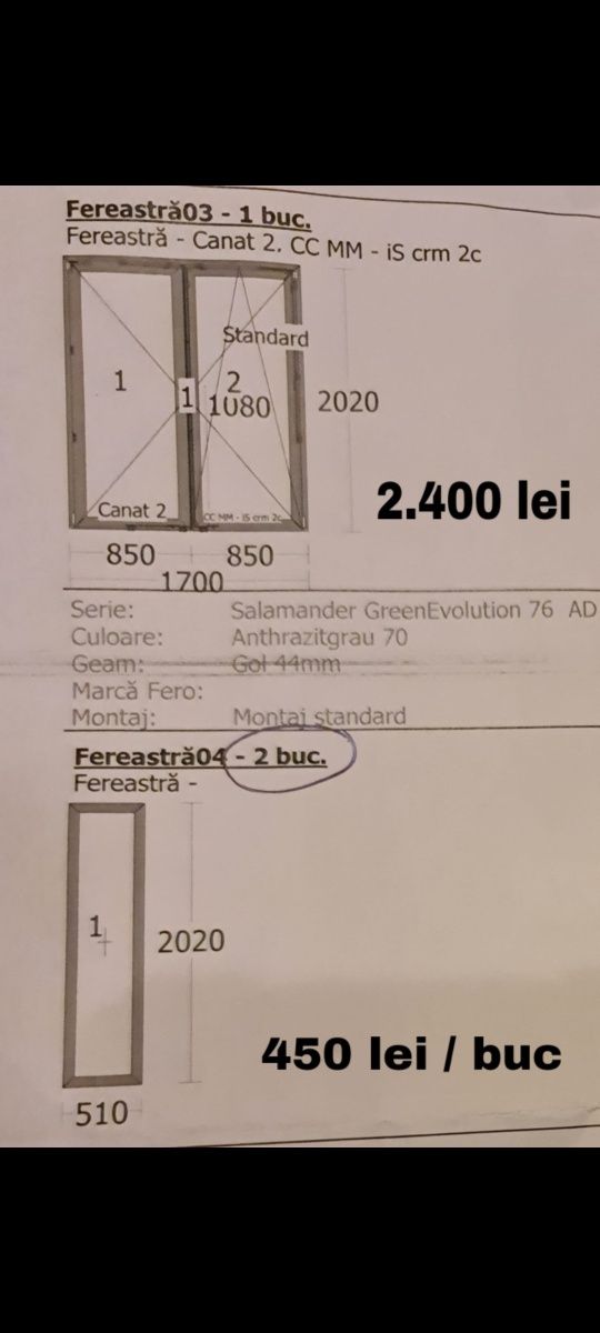 Tâmplărie PVC - Salamander - gri antracit
