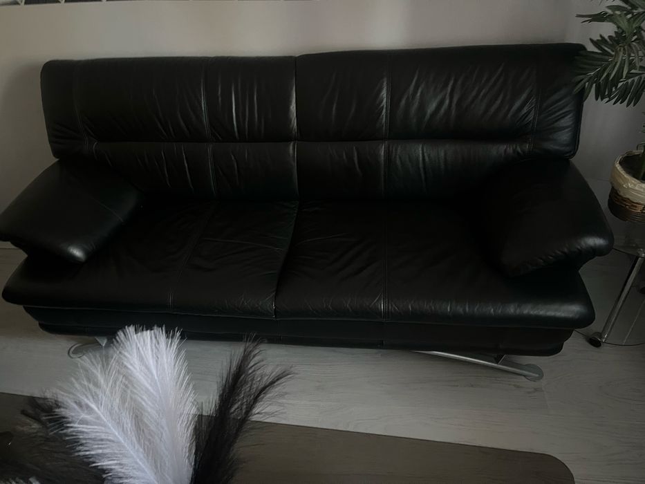 Set Canapea 4 piese din piele naturala