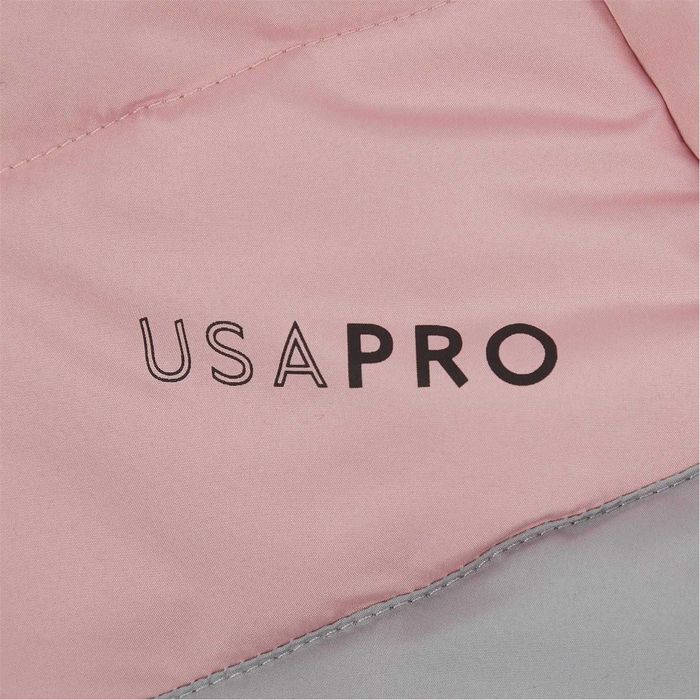 Детско яке за момичета USA Pro Colour Block Puffer - 9-10 и 13 годишни