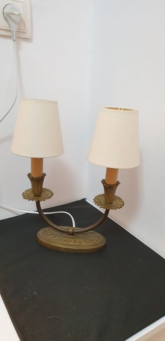 Accesoriu decorațiune lampa vintage colectie bronz Belgia 1950