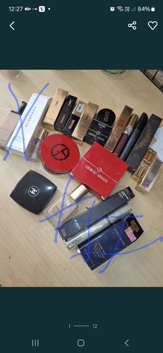 YSL, Armani,Estee Lauder,Burberry  козметика