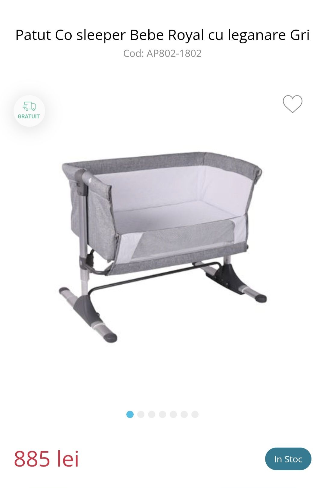 Patut Co sleeper Bebe Royal cu leganare