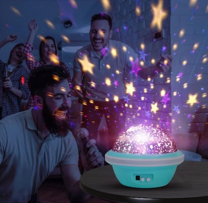 Нощна лампа Звезди Небе Цветна