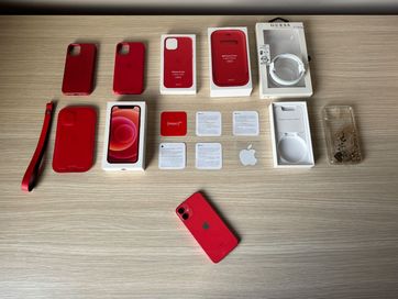 iPhone 12 mini 64GB Red + 4 калъфа подарък