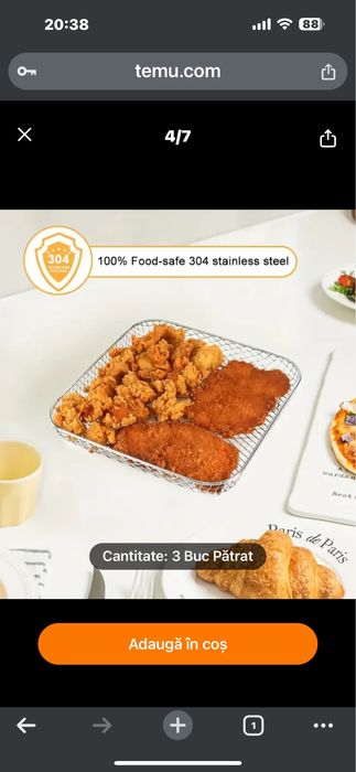 Cosuri air fryer otel inoxidabil