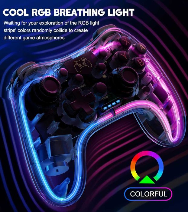 HASACOOL Wireless Controller Joystick Nintendo Switch RGB