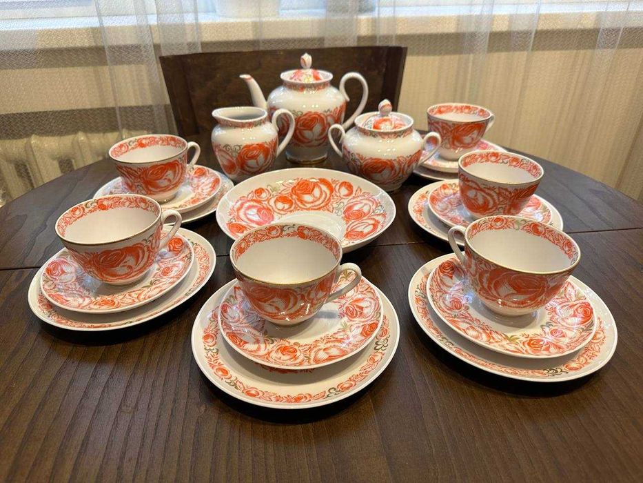 Чайный сервиз ЛФЗ красная роза