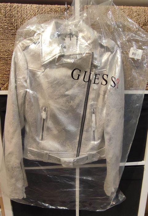 Geaca GUESS Scratched Foil, Geaca Biker GUESS - Marime XS