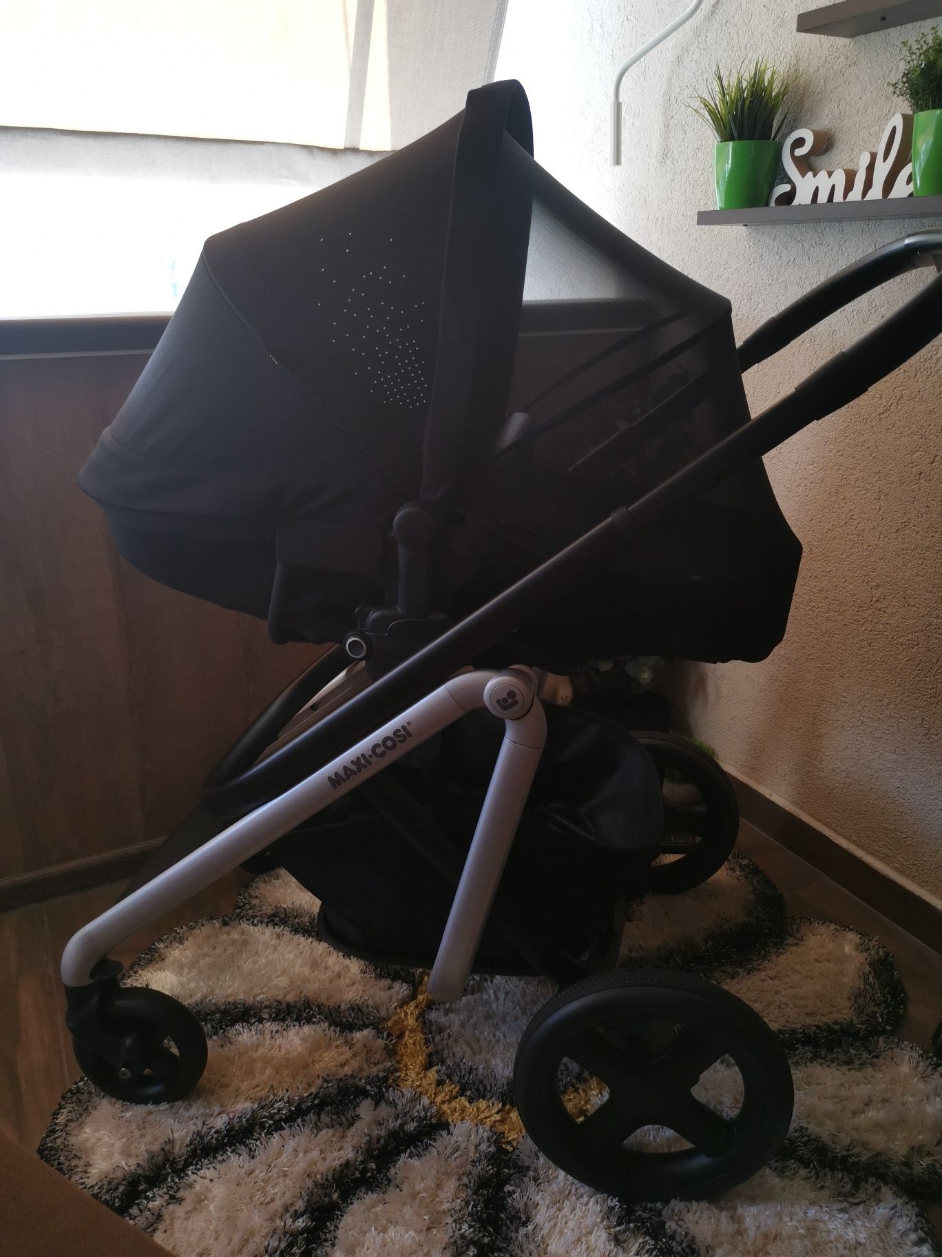 Комбинирана бебешка количка Maxi Cosi Lila Nomad Black