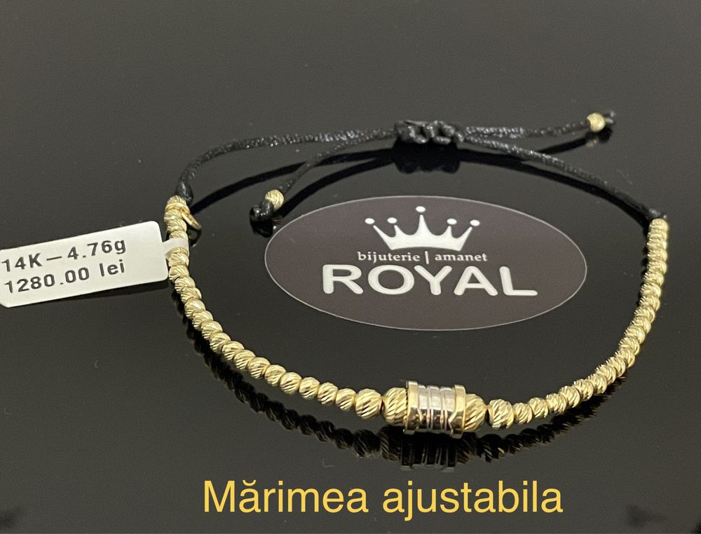 Bijuteria Royal CB : Bratara cu snur aur 14k 4,76gr