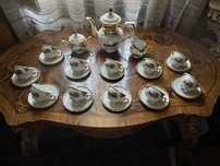 Elegant serviciu pt.cafea-Bavaria-marcat-scene de epoca-Franta