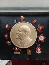 Ленин панно монетный двор СССР винтажный