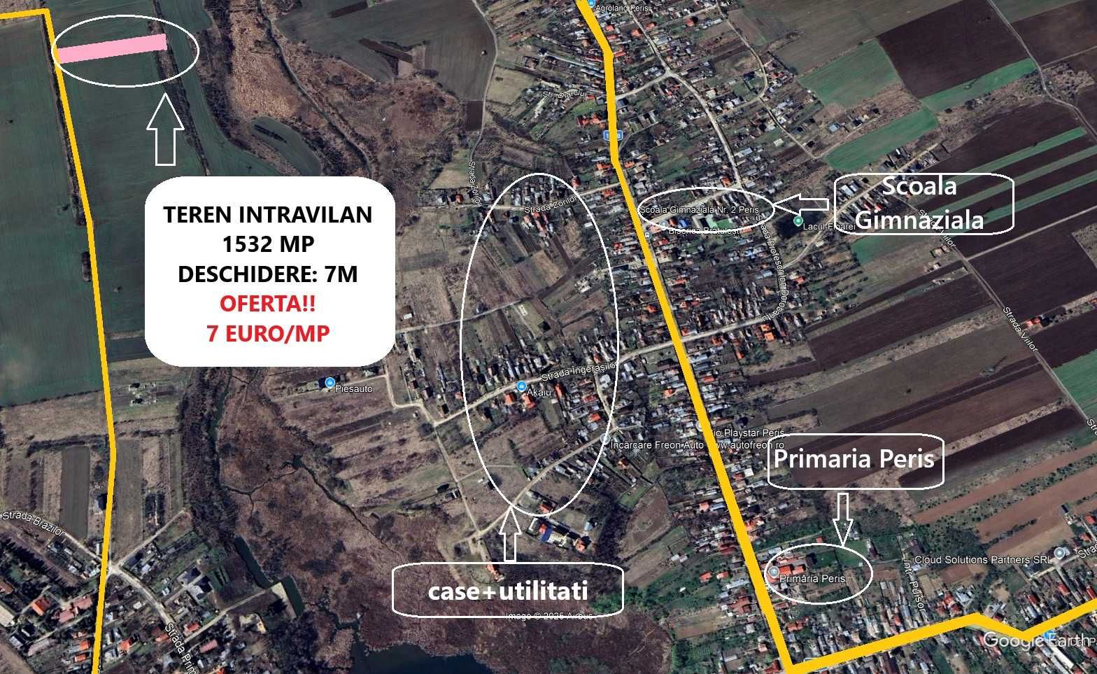 SUPER OFERTA! 4 EURO/MP | Teren intravilan | Peris