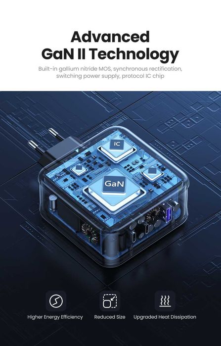 UGREEN Nexode 140W GaN Infinity 2C+U EU For Laptop/Macbook/Ultrabook