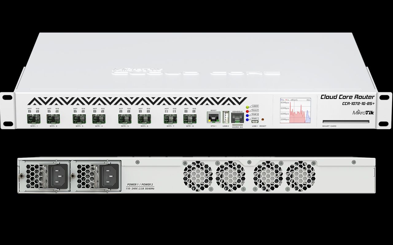 Маршрутизатор  CCR1072-1G-8S+  MikroTik в наличии 2 шт
CCR1072-1G-8S
C