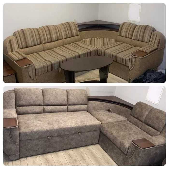 Недорогая перетяжка мебели — диван, кровать, кресло Реставрация