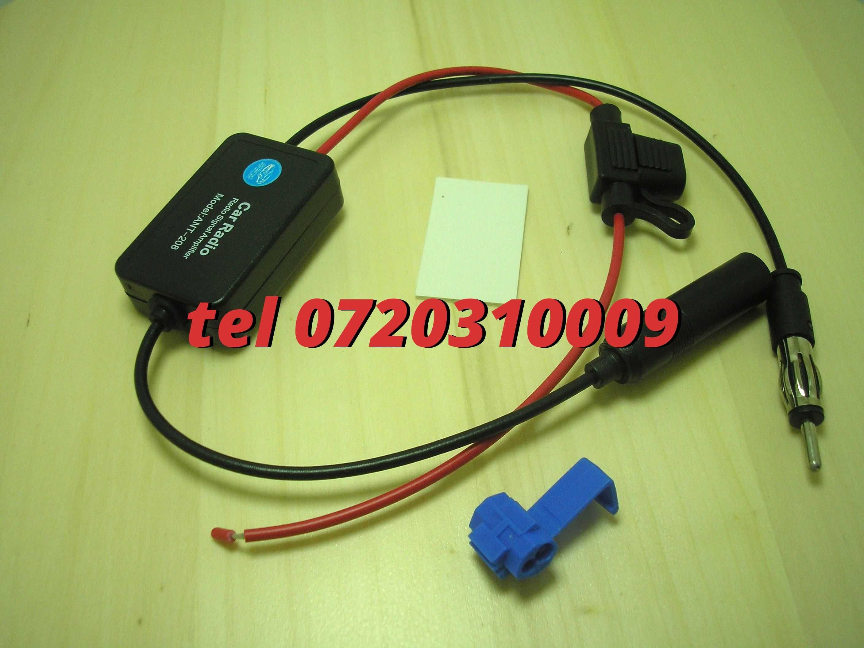 Amplificator Semnal Antena Radio Auto Fm 12v