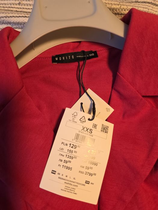 Rochie Mohito XXS Rosie Bumbac Fara Maneci Noua Cu Eticheta