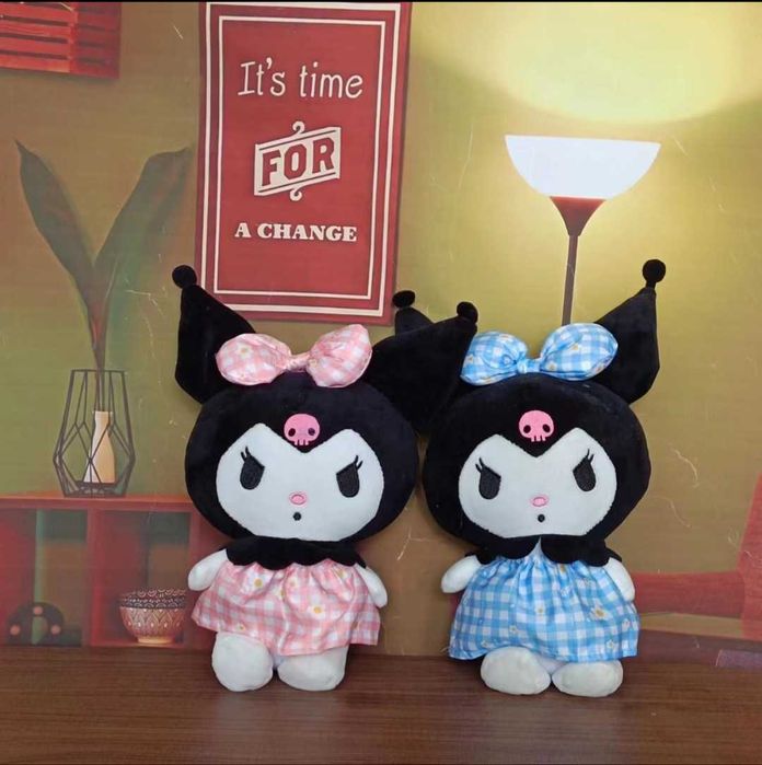 Плюшена играчка Hello Kitty Kuromi, Плюшено коте Кити Куроми, 35см