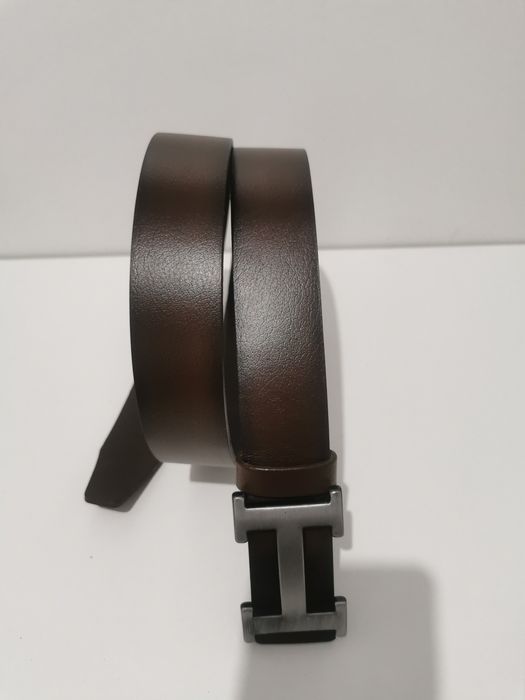 Curele Hermes-piele naturală, logo metalic, model unisex