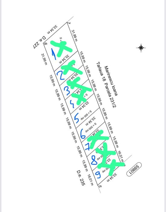 Oferta: 2 loturi intravilan 500 mp Ciolpani (la 20 min de Bucuresti)