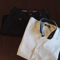 Комплект черен панталон и бяла риза