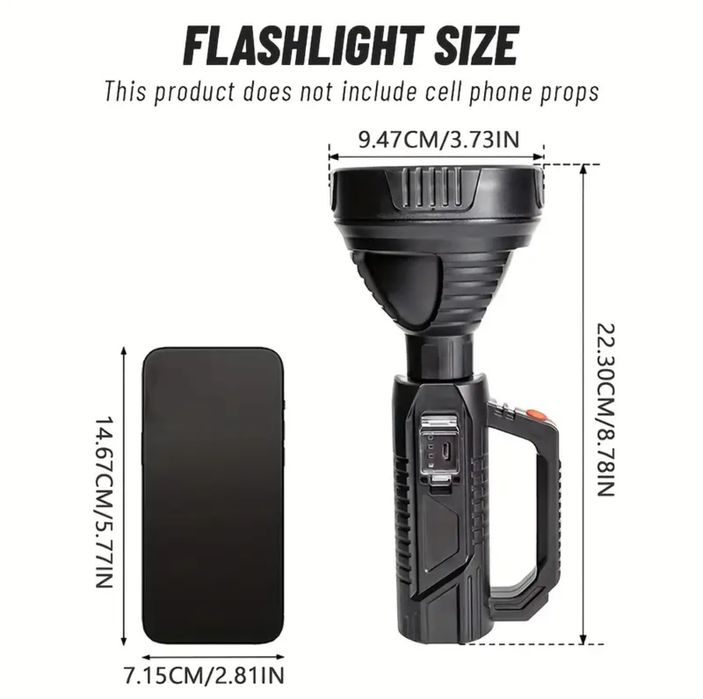 Lanterna Lumina Led Puternica 300metri 1000lumeni Baterie Reincarcabil