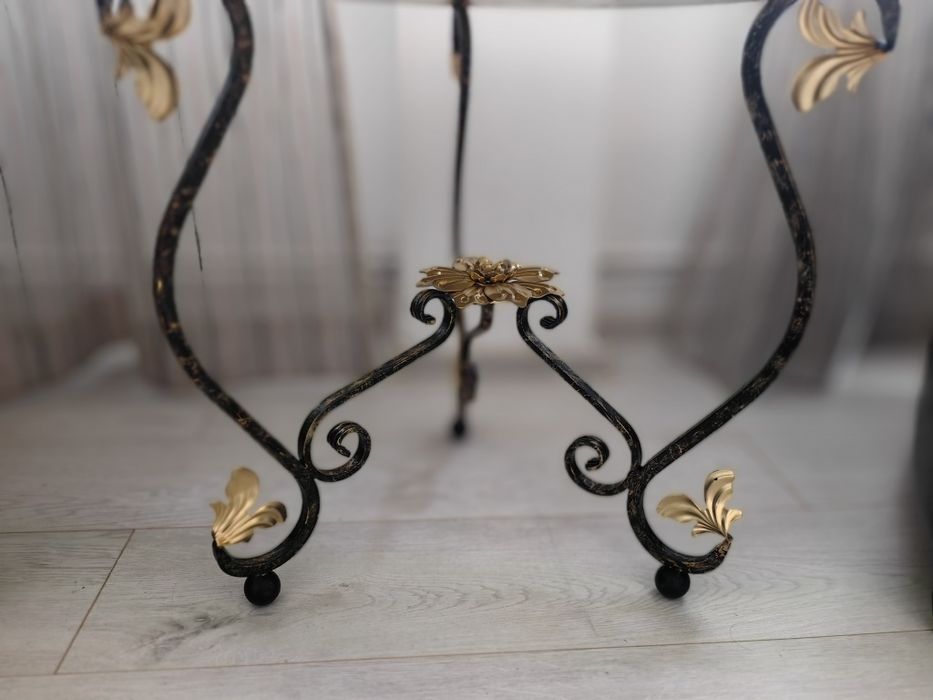 Masă de cafea din lemn și rășină epoxidică