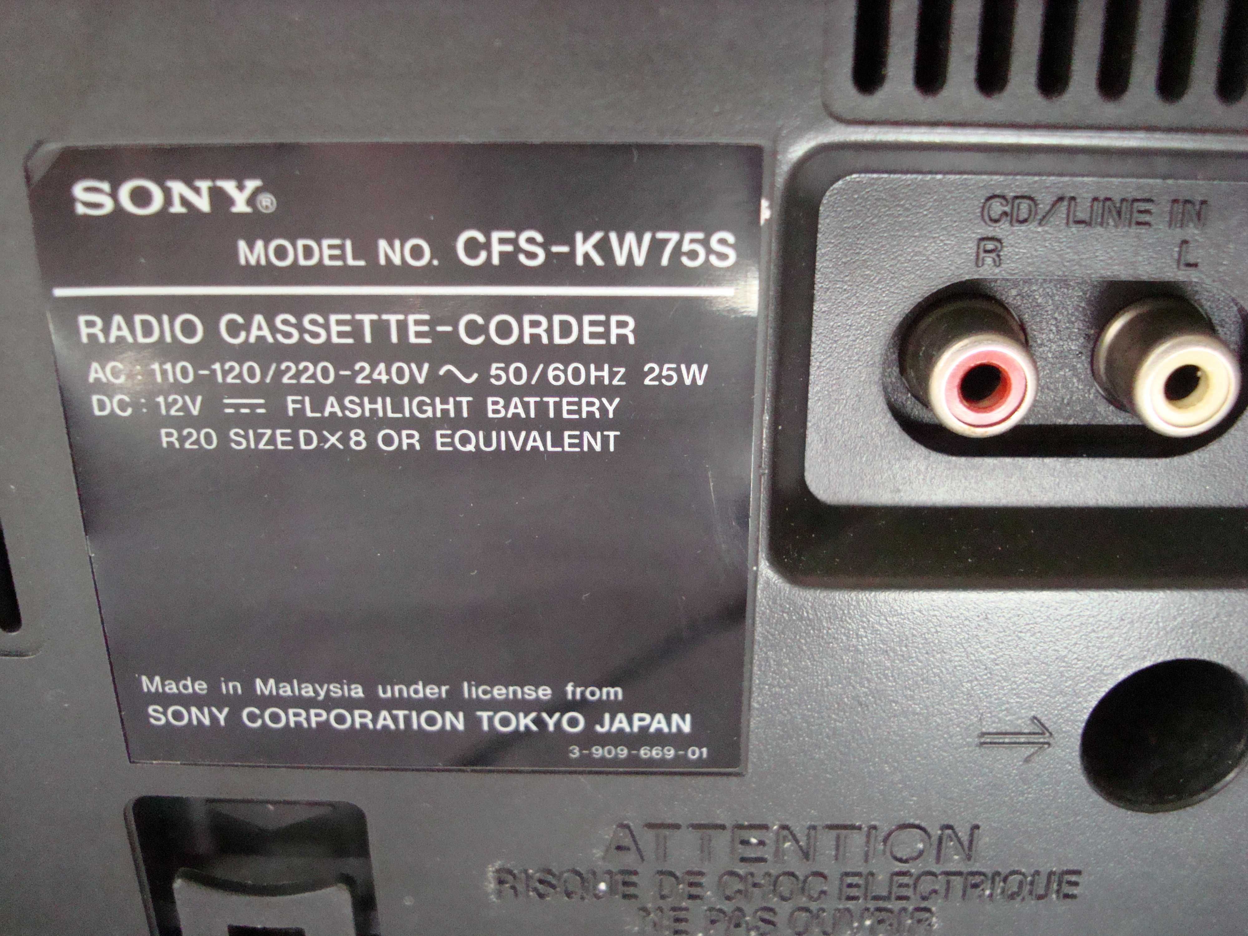 SONY CFS-KW 75 S. 1993 год. Смтрт.все 8 фото.