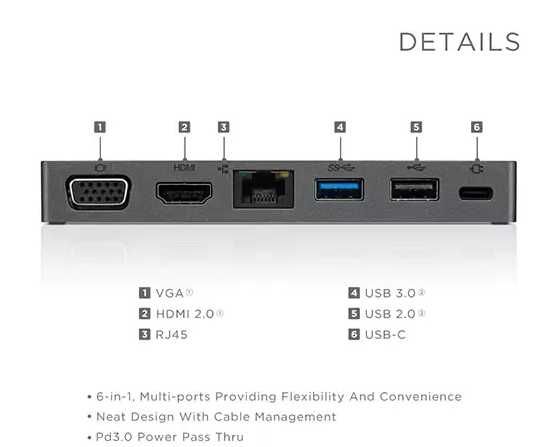 Док-станция Lenovo Powered USB-C Travel Hub