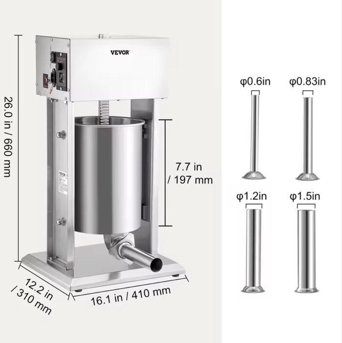 Електрическа пълначка за месо VEVOR